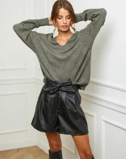 Fleur de cachemire Pulls|Pull Gabriella kaki