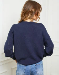 Fleur de cachemire Pulls|Pull Gabriella marine