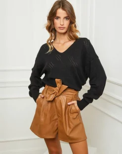 Fleur de cachemire Pulls|Pull Gabriella noir