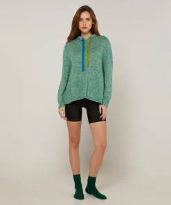 Rodier Pulls|Pull Hortensia à capuche chiné vert