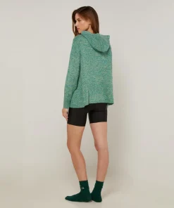 Rodier Pulls|Pull Hortensia à capuche chiné vert