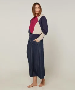 Rodier Pulls|Pull Hughette en Laine mélangée rouge grenat