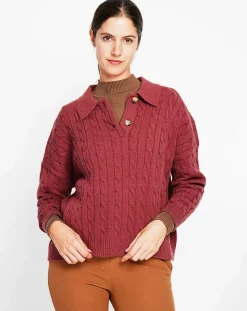 Assuili Pulls|Pull Ines bordeaux