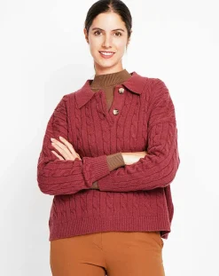 Assuili Pulls|Pull Ines bordeaux