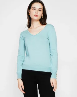 Cachemire & Jo Pulls|Pull Juliette turquoise