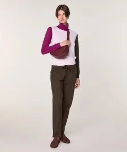 Rodier Pulls|Pull Klarys 100% Laine col roulé multicolore rose pâle