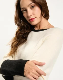 Lauren Vidal Pulls|Pull Léa écru/noir