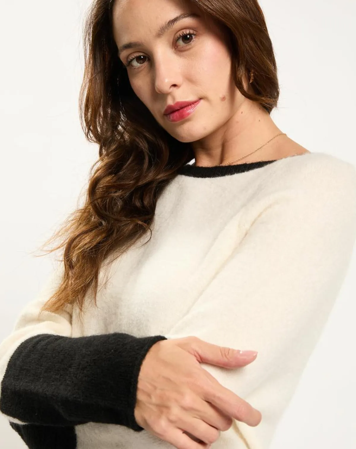 Lauren Vidal Pulls|Pull Léa écru/noir