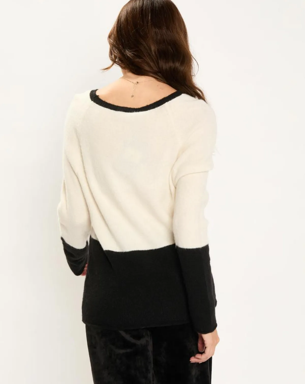 Lauren Vidal Pulls|Pull Léa écru/noir