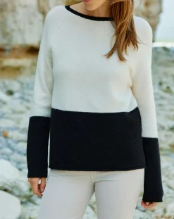 Lauren Vidal Pulls|Pull Léa écru/noir