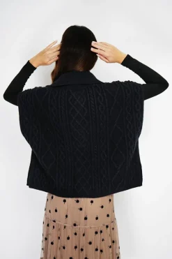 C&Jo Pulls|Pull large à capuche en Cachemire mélangé noir