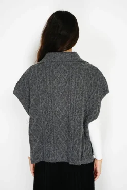 C&Jo Pulls|Pull large à capuche en Cachemire mélangé loup