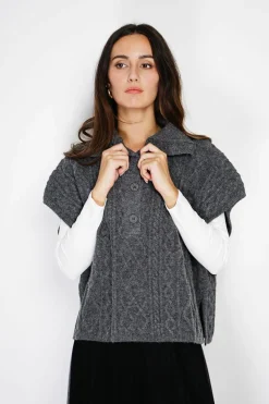 C&Jo Pulls|Pull large à capuche en Cachemire mélangé loup