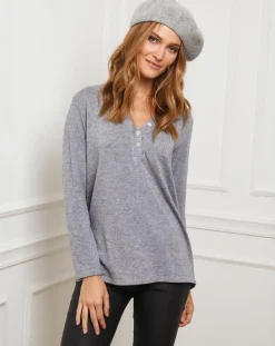Fleur de cachemire Pulls|Pull Laury gris