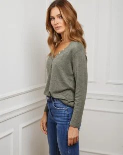 Fleur de cachemire Pulls|Pull Laury kaki