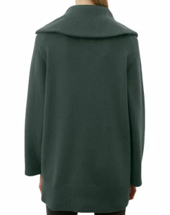 Marc O'Polo Pulls|Pull long en Laine mélangé vert foncé