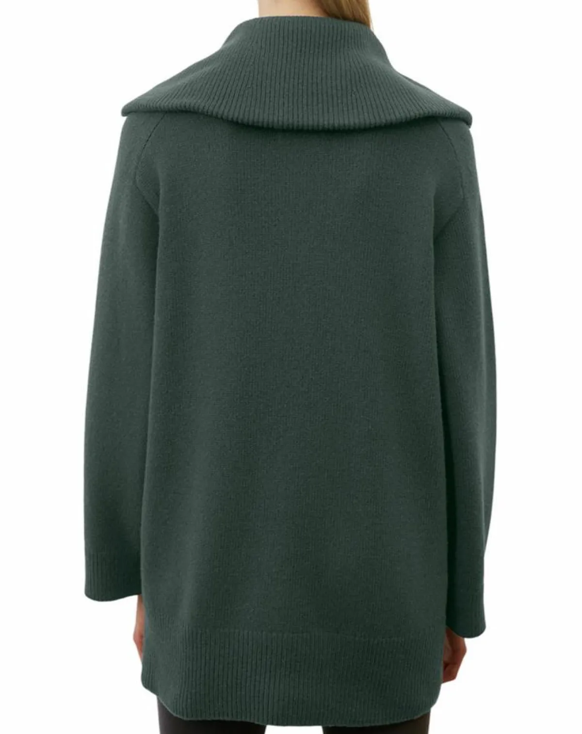 Marc O'Polo Pulls|Pull long en Laine mélangé vert foncé