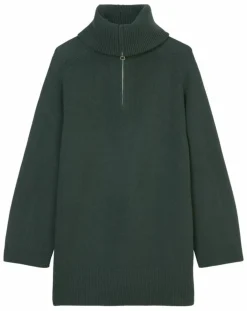 Marc O'Polo Pulls|Pull long en Laine mélangé vert foncé