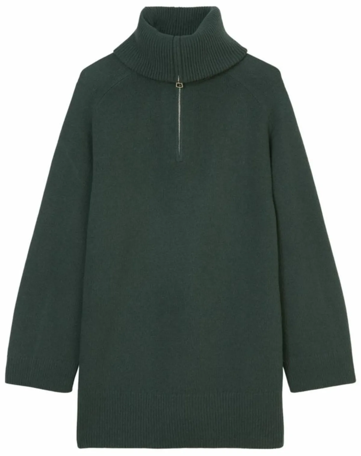 Marc O'Polo Pulls|Pull long en Laine mélangé vert foncé