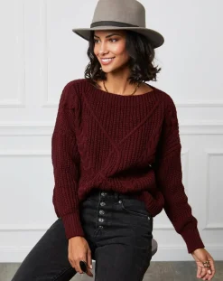 L'Armoire de Suzette Pulls|Pull Louise bordeaux