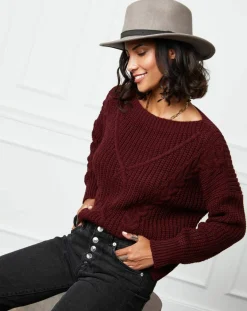 L'Armoire de Suzette Pulls|Pull Louise bordeaux