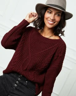 L'Armoire de Suzette Pulls|Pull Louise bordeaux