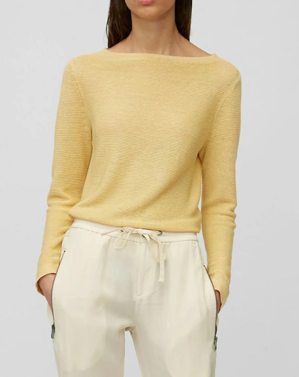 Marc O'Polo Pulls|Pull maille 100% Lin jaune
