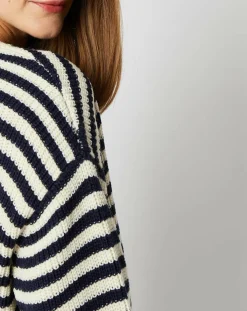 An'ge Pulls|Pull marinière Jeanne en Laine mélangée écru/marine