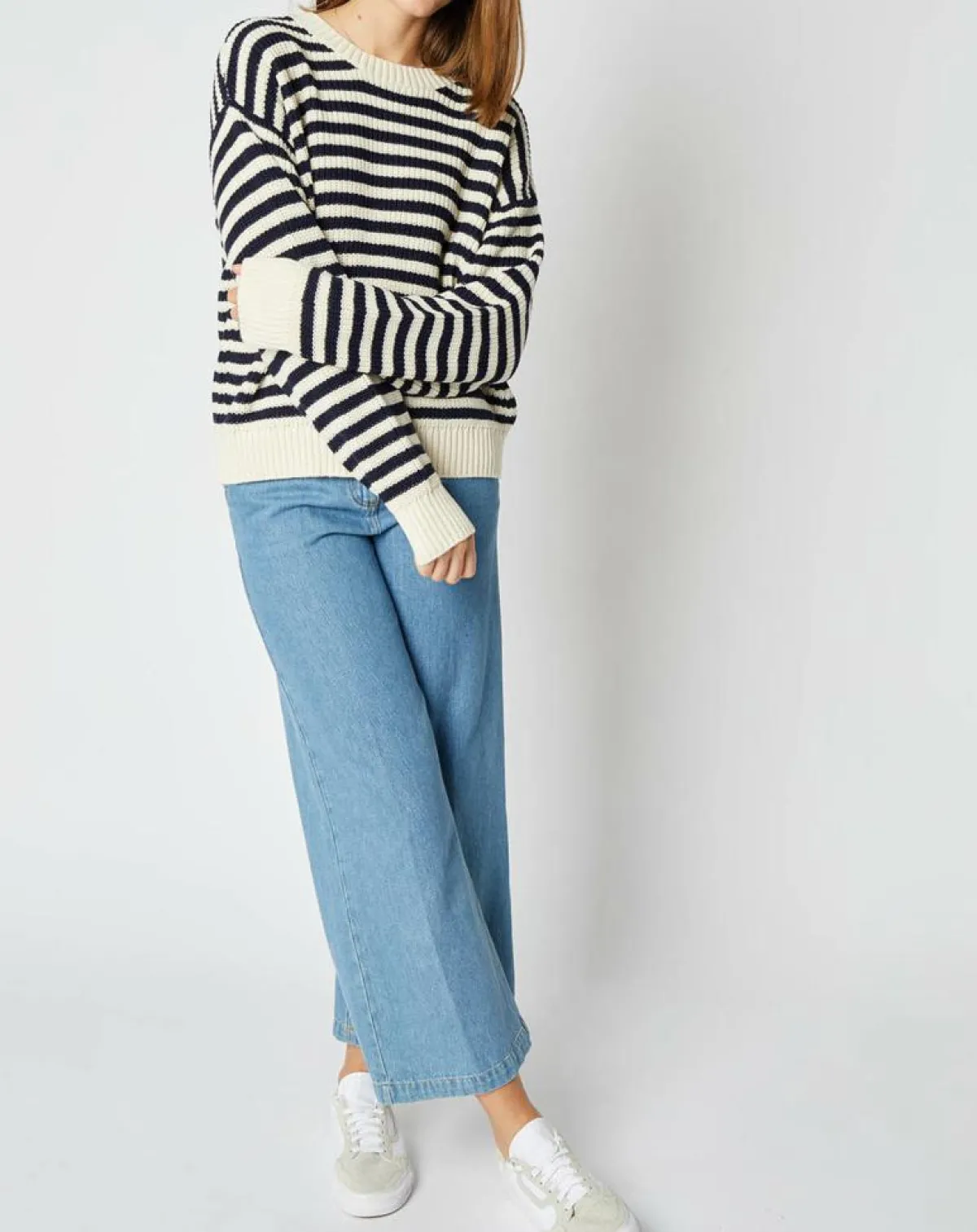 An'ge Pulls|Pull marinière Jeanne en Laine mélangée écru/marine