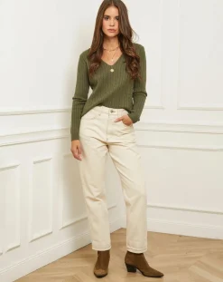 Soft Cashmere Pulls|Pull Marta kaki