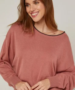 Rodier Pulls|Pull Maximilienne en Laine mélangée bois de rose