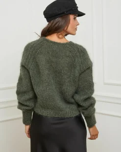L'Armoire de Suzette Pulls|Pull mi-long kaki