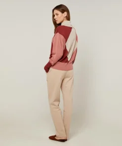 Rodier Pulls|Pull Mylène en Laine mélangée beige/rose