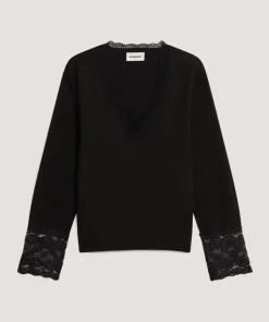 Rodier Pulls|Pull Nora en Laine noir