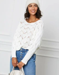 L'Armoire de Suzette Pulls|Pull Olivia blanc