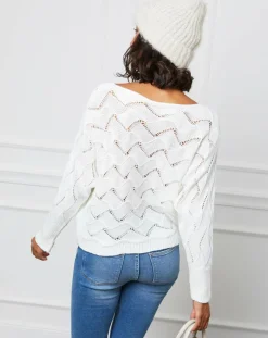 L'Armoire de Suzette Pulls|Pull Olivia blanc