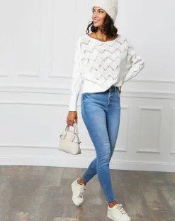 L'Armoire de Suzette Pulls|Pull Olivia blanc