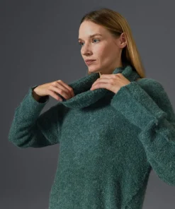 Rodier Pulls|Pull Pensée col amovible vert de gris