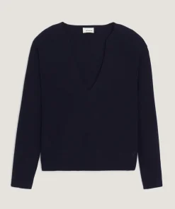 Rodier Pulls|Pull Perséphone en laine col V profond noir