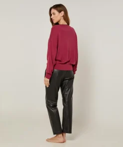 Rodier Pulls|Pull Petronille en Laine mélangée rouge grenat