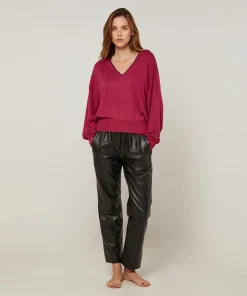 Rodier Pulls|Pull Petronille en Laine mélangée rouge grenat