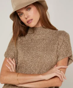 Rodier Pulls|Pull Phoebe col roulé sans manches marron