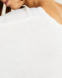 Miss Cashmere Pulls|Pull poncho 100% Cachemire Axelle Col V écru