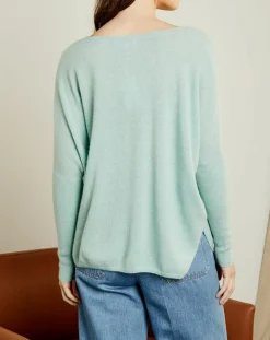 Miss Cashmere Pulls|Pull poncho 100% Cachemire Elisabeth Col rond amande