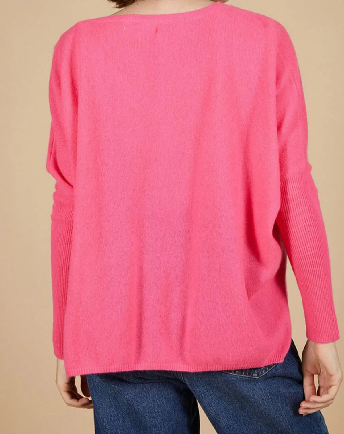 Cashmere Tribu Pulls|Pull poncho 100% Cachemire Emma col V tulipe