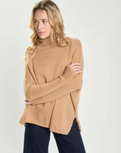 Cashmere Tribu Pulls|Pull Poncho 100% Cachemire Lola camel