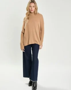 Cashmere Tribu Pulls|Pull Poncho 100% Cachemire Lola camel