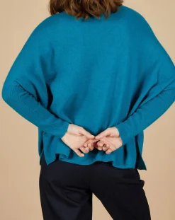 Cashmere Tribu Pulls|Pull poncho 100% Cachemire Lola col roulé agami