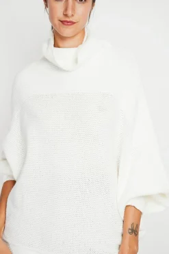 Assuili Pulls|Pull poncho col roulé naturel