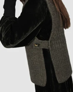 Lauren Vidal Pulls|Pull poncho en Alpaga mélangé Billie seigle